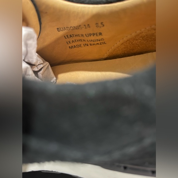 Brothers United Men's Leather Made in Brazil Trainer Sneaker shoes black NEW - Picture 5 of 5